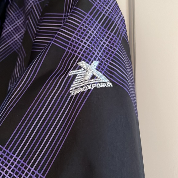 ZERO XPOSUR BLACK PURPLE PUFFER JACKET COAT - MEDIUM - Picture 2 of 3